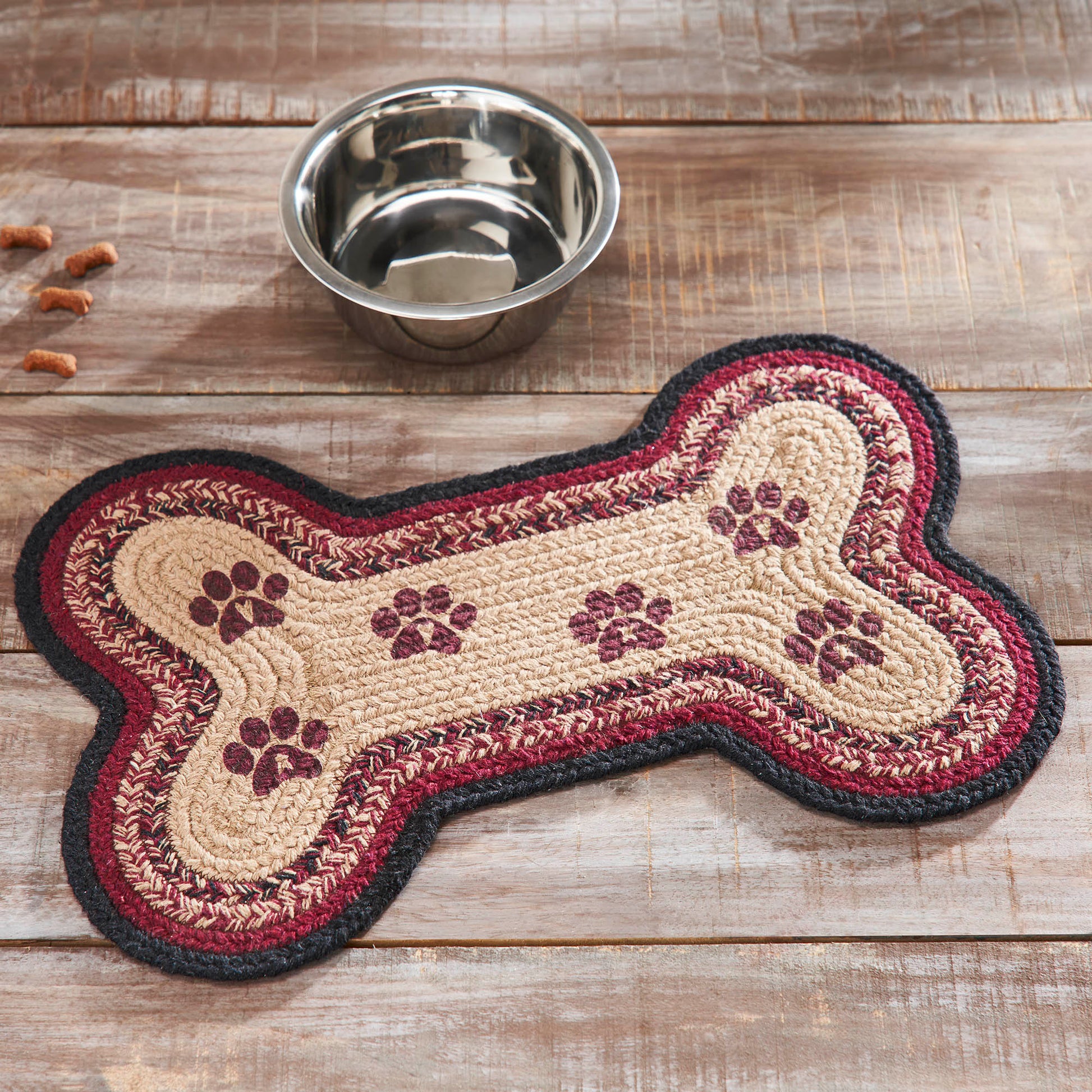 Connell Small Bone Rug Stencil Paws 11.5x17.5 SpadezStore