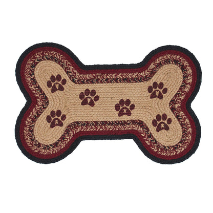 Connell Small Bone Rug Stencil Paws 11.5x17.5 SpadezStore