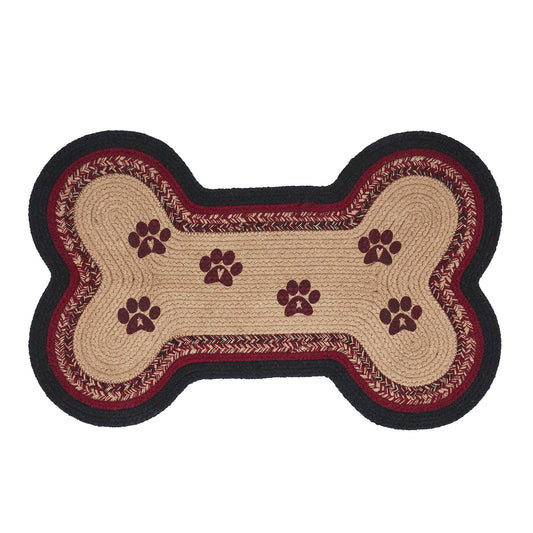 Connell Medium Bone Rug Stencil Paws 15x23 SpadezStore