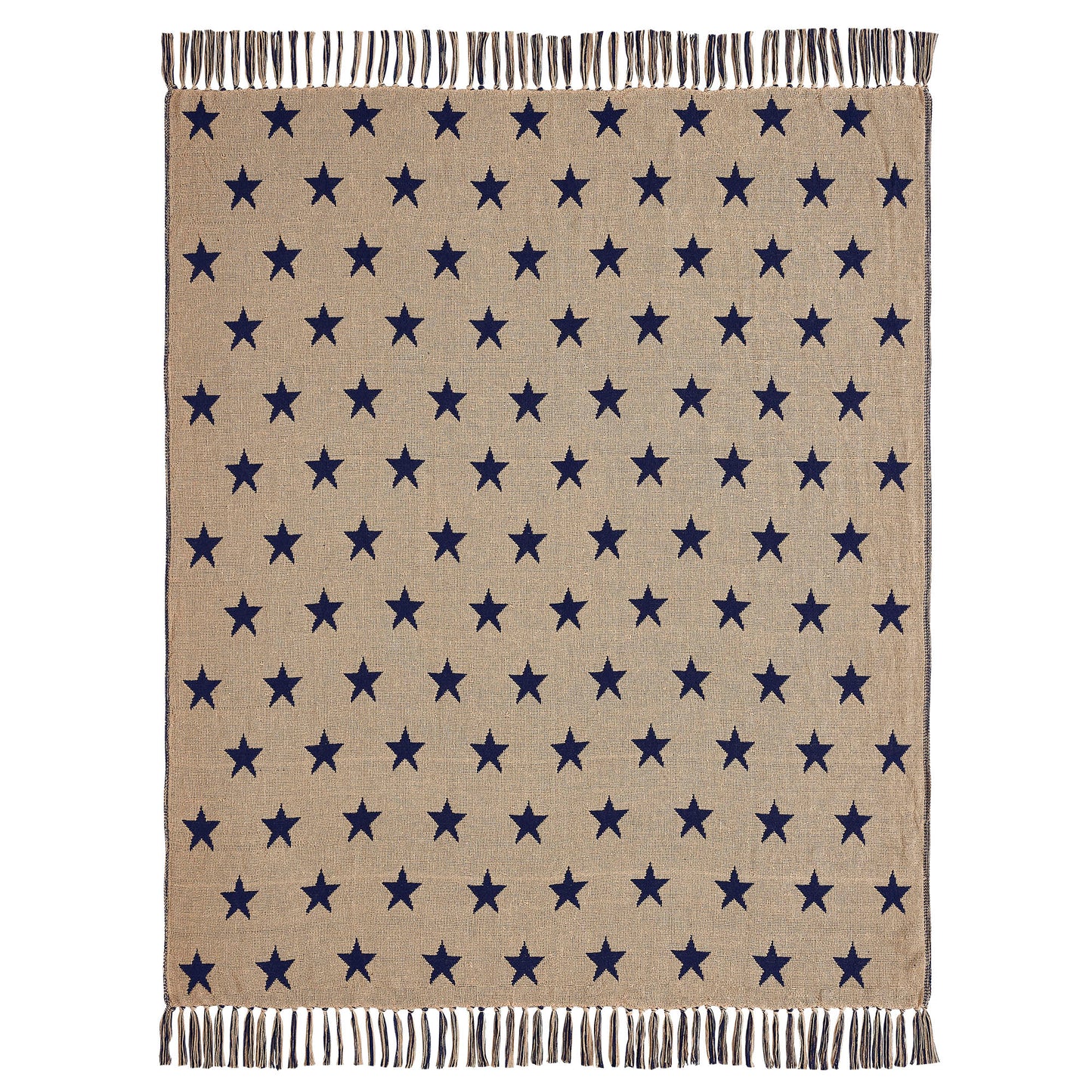 My Country Jacquard Stars Woven Throw 50x60 SpadezStore