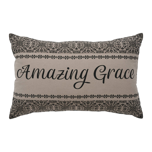 Custom House Black Tan Jacquard Amazing Grace Pillow 14x22 SpadezStore