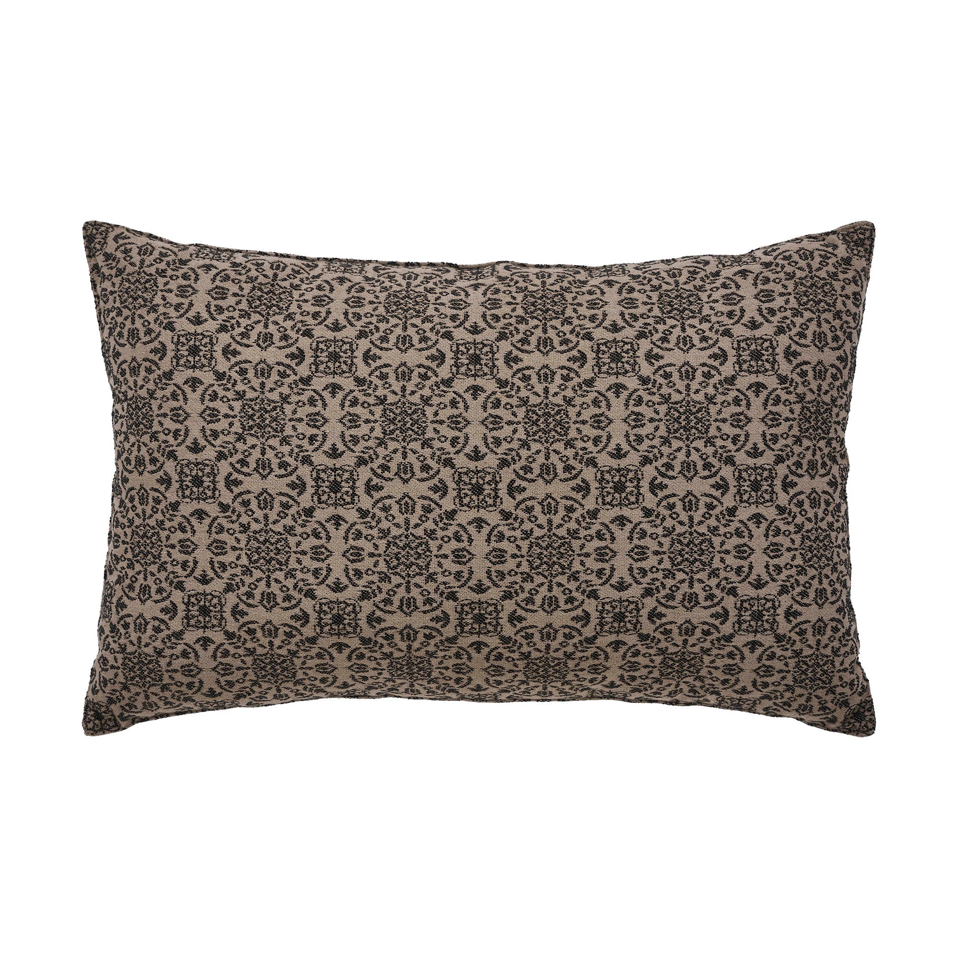 Custom House Black Tan Jacquard Amazing Grace Pillow 14x22 SpadezStore