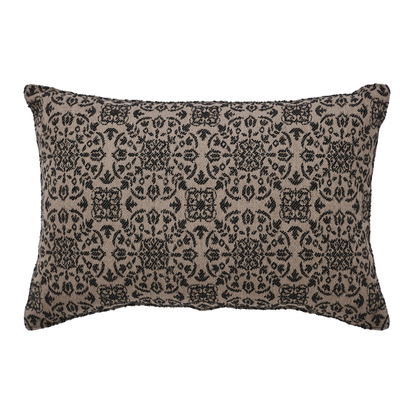 Custom House Black Tan Jacquard Pillow 9.5x14 SpadezStore