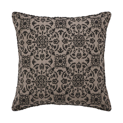 Custom House Black Tan Jacquard Pillow 9x9 SpadezStore