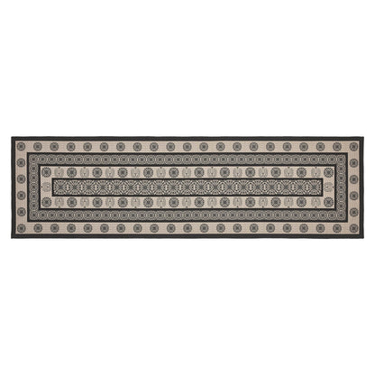 Custom House Black Tan Jacquard Indoor/Outdoor Rug/Runner Rect 22x78 SpadezStore