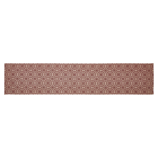 Custom House Burgundy Tan Jacquard Runner 12x60