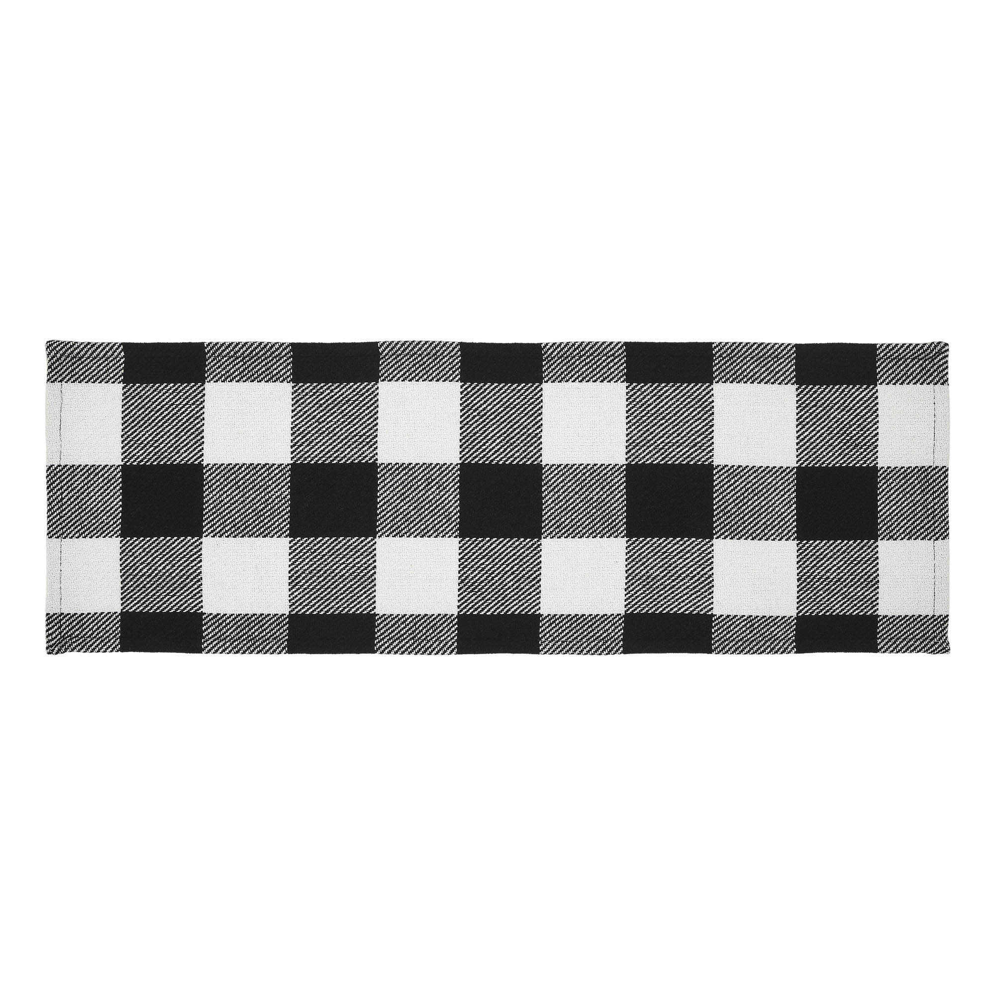 Annie Buffalo Check Black Runner 12x36 SpadezStore