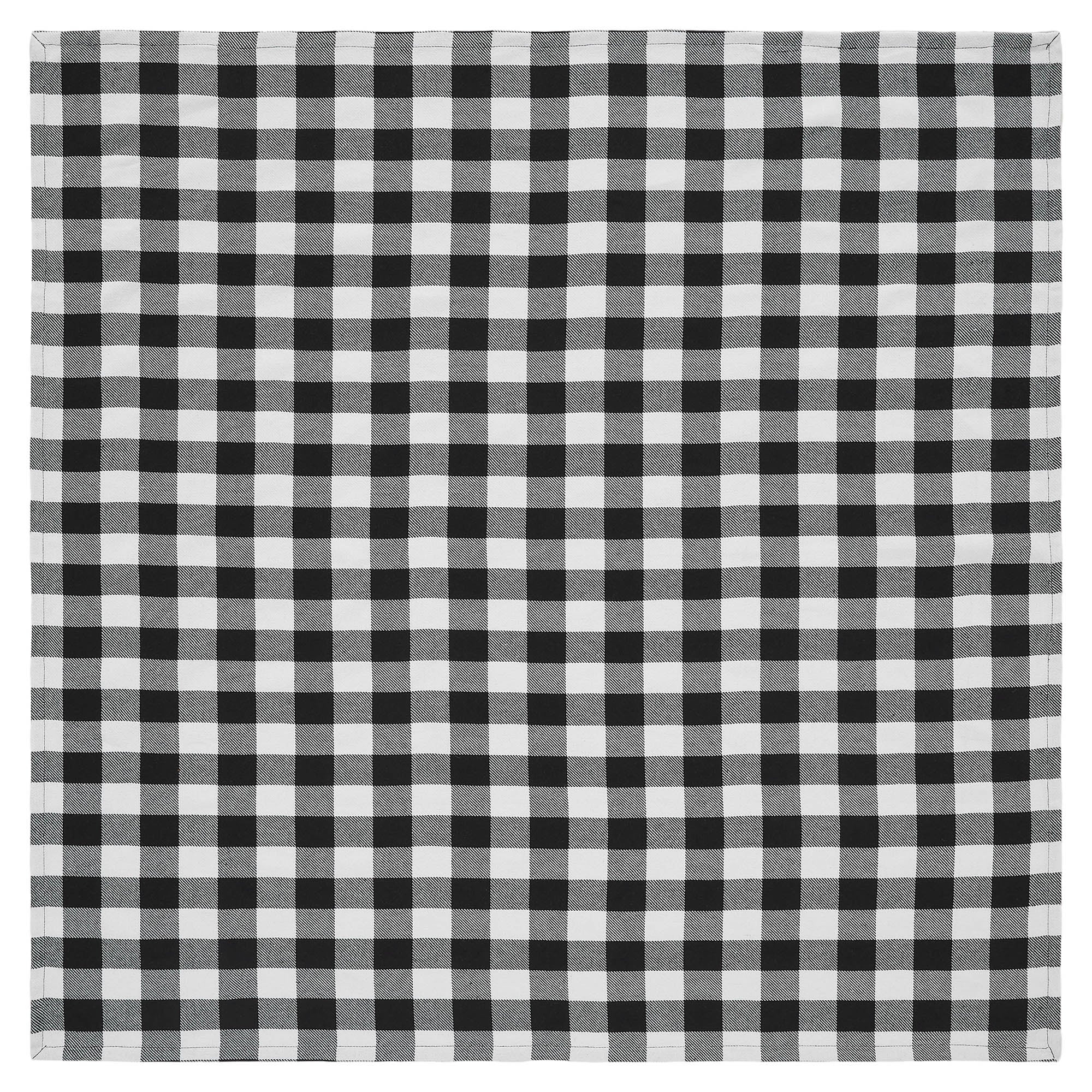 Annie Buffalo Check Black Table Topper 40x40 SpadezStore