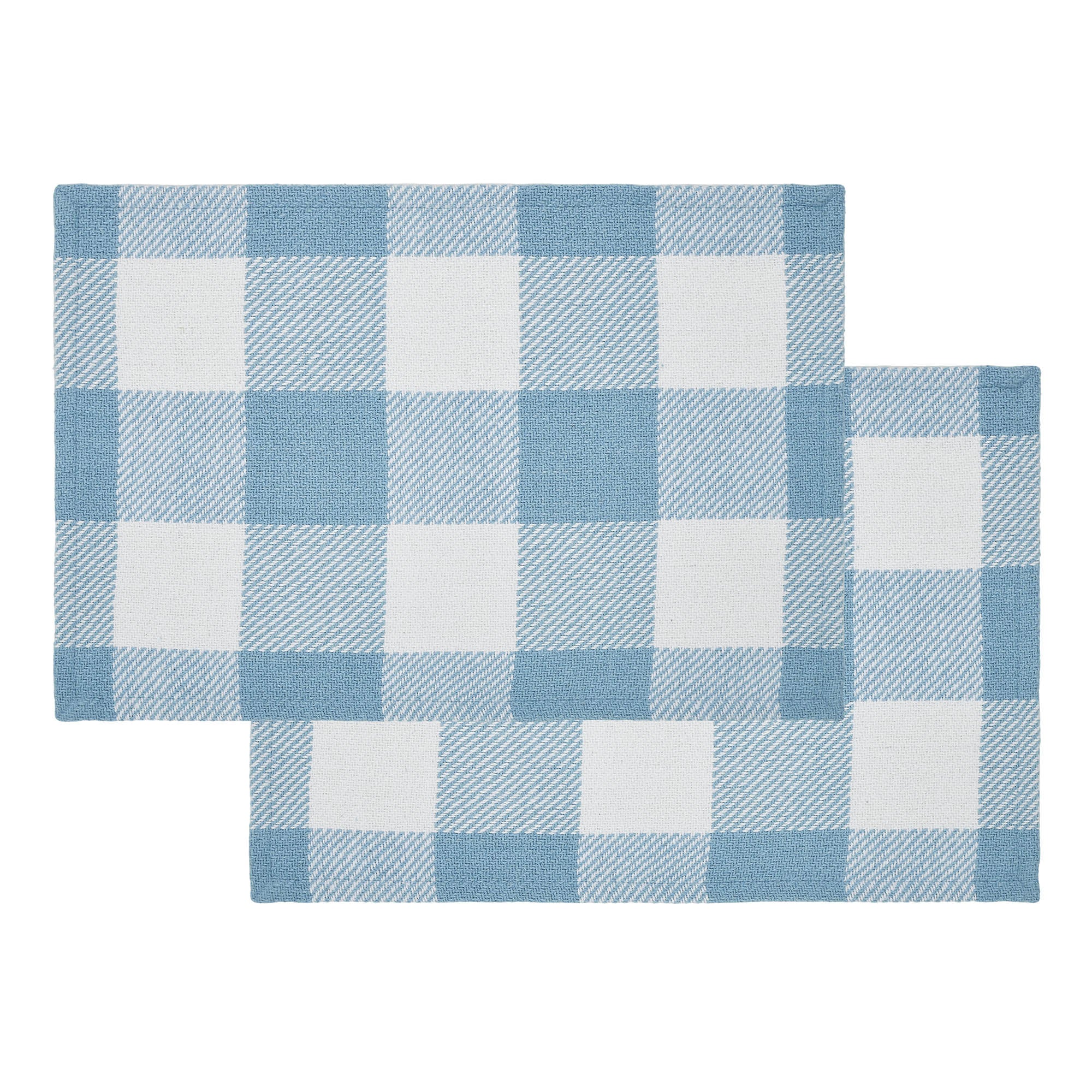 Annie Buffalo Check Blue Placemat Set of 2 13x19 SpadezStore