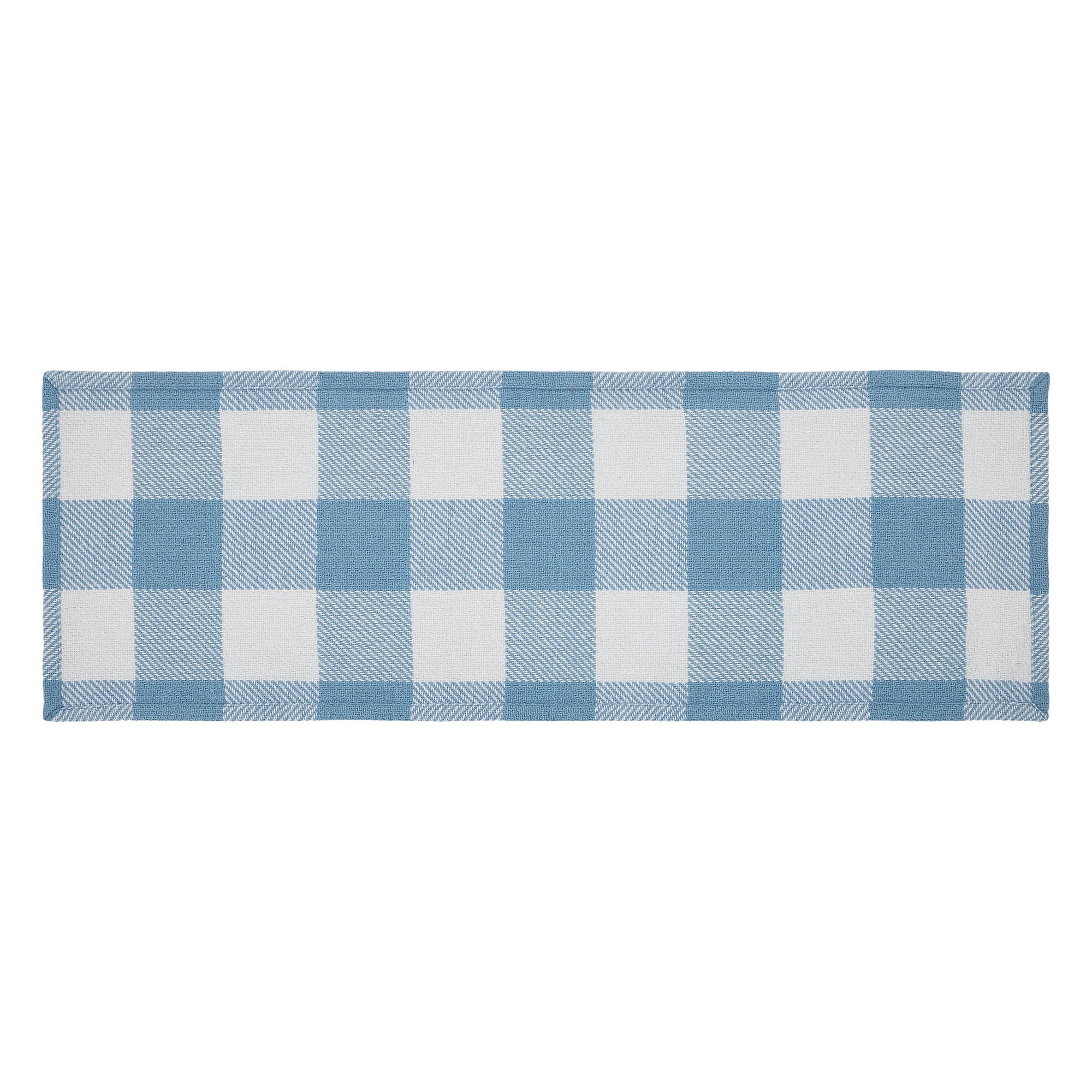 Annie Buffalo Check Blue Runner 12x36 SpadezStore