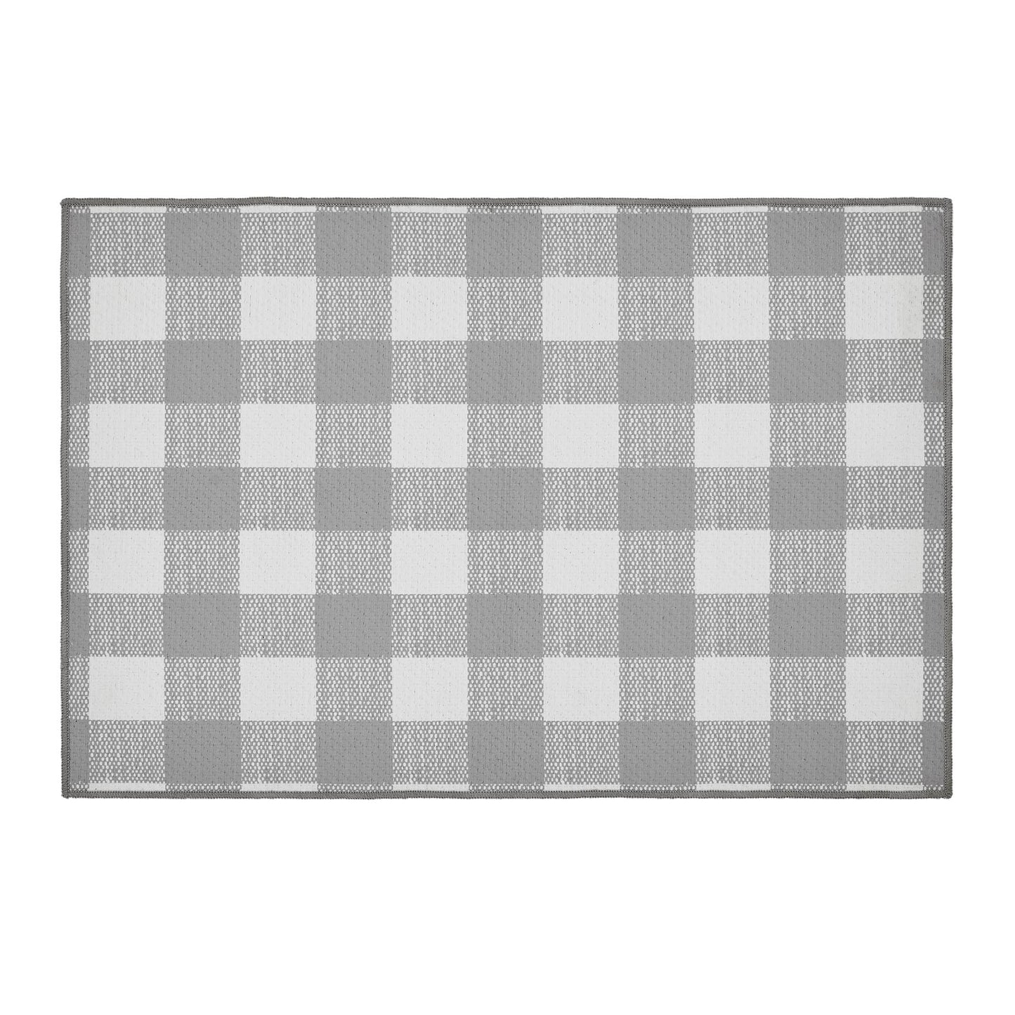 Annie Buffalo Check Grey Indoor/Outdoor Rug Rect 24x36 SpadezStore