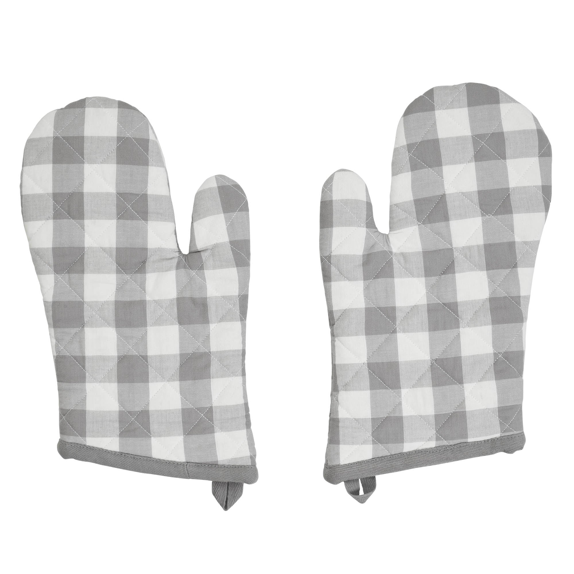 Annie Buffalo Check Grey Oven Mitt Set of 2 SpadezStore