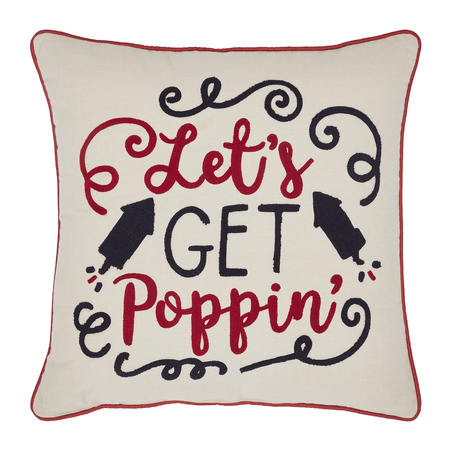 Let's Get Poppin Pillow 18x18 SpadezStore