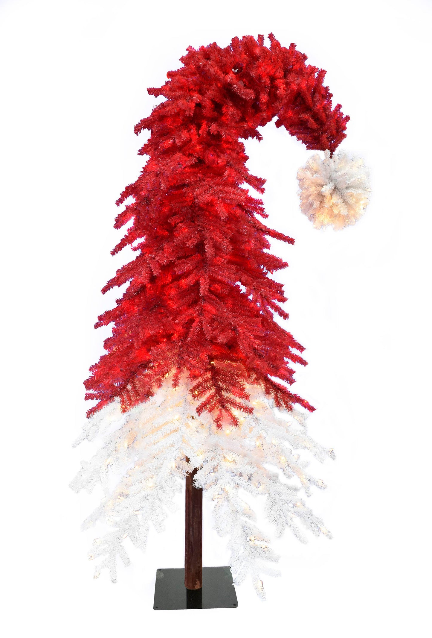 Perfect Holiday 7' RED+WHITE, 1275 TIPS, METAL STAND, DIA 42"