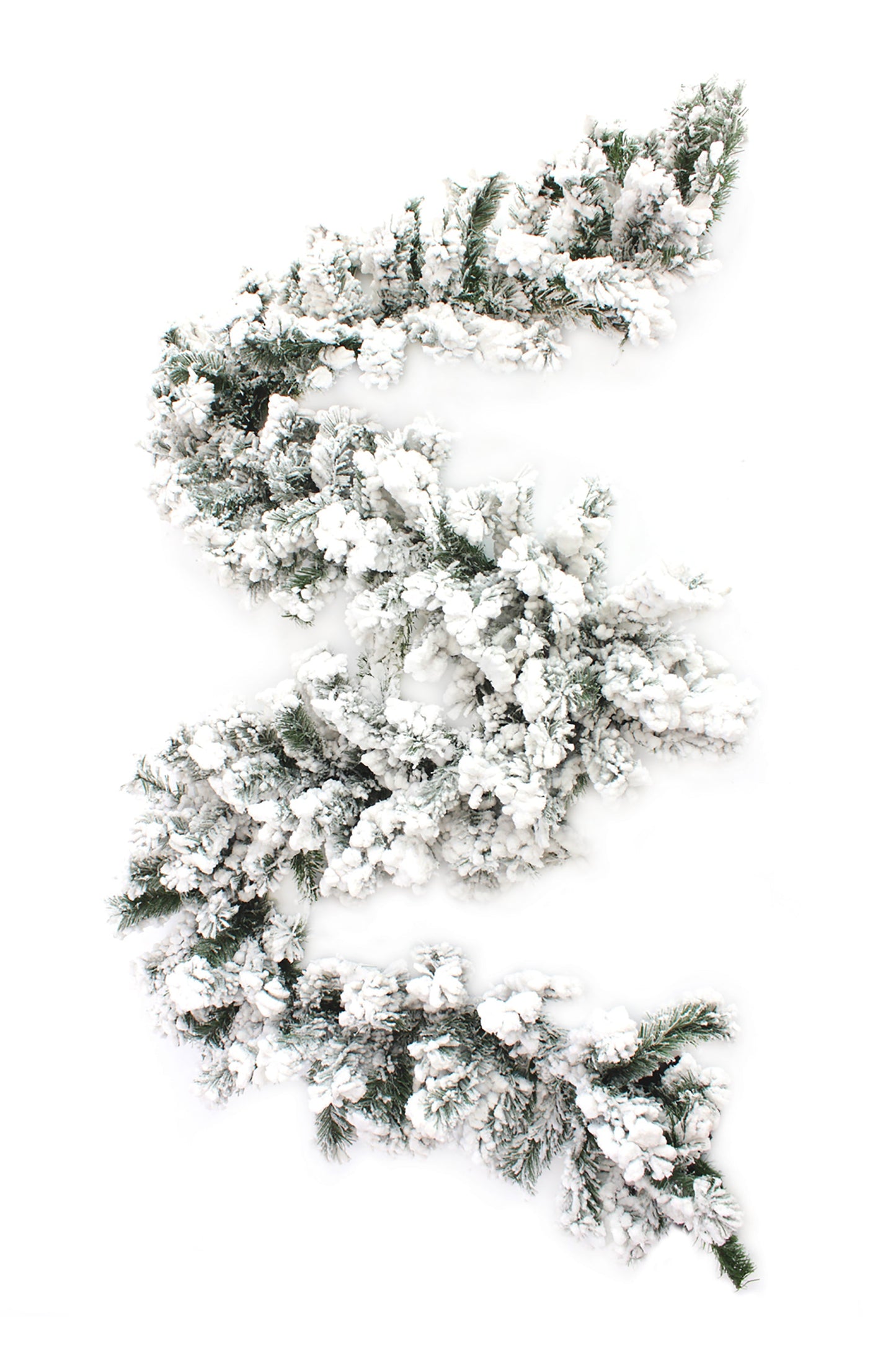 Perfect Holiday 9' Heavy Snow Flocked Alpine Garland