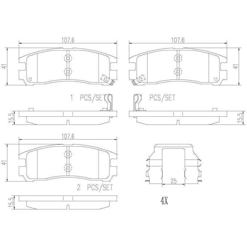 Brembo Ceramic Brake Pad P54012N SpadezStore