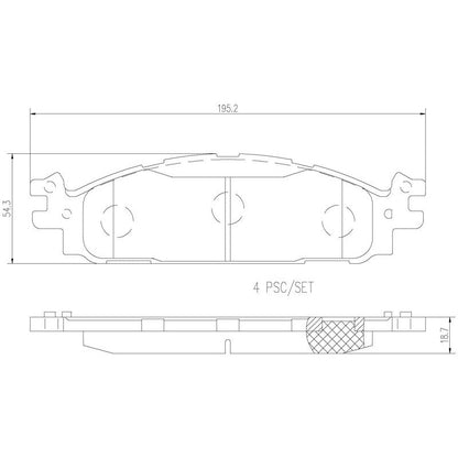 Brembo P24174N Ceramic Brake Pad Set Of 4 SpadezStore