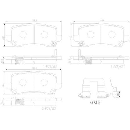 Brembo P28091N Ceramic Brake Pad SpadezStore