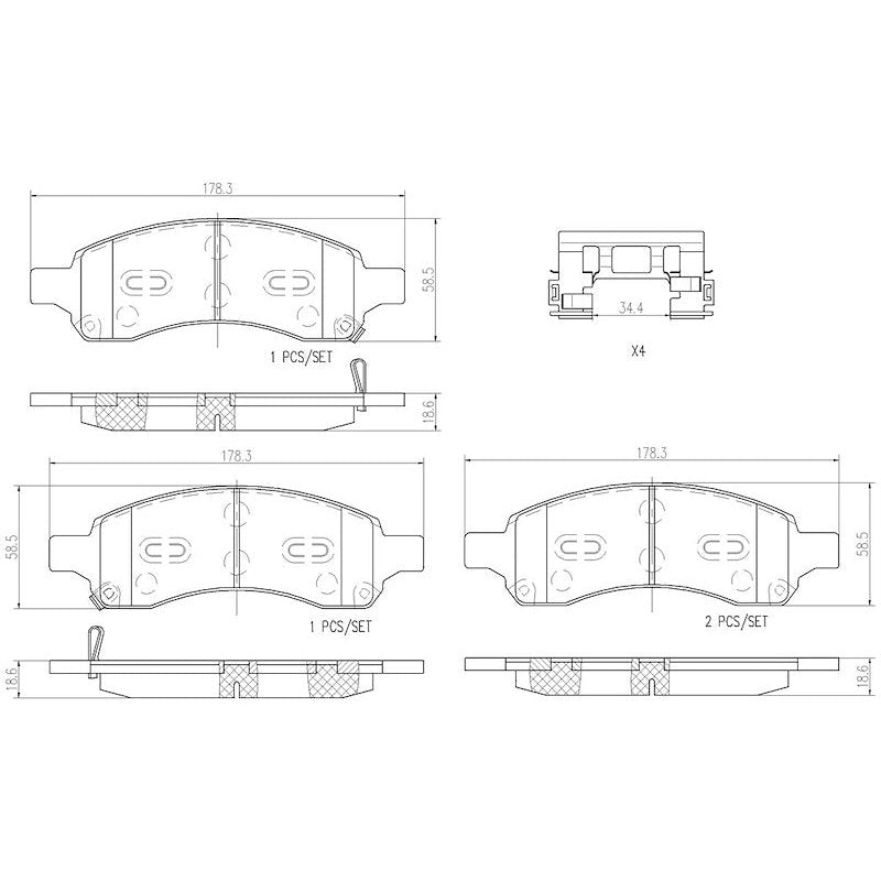 Brembo Ceramic Brake Pad P10049N SpadezStore