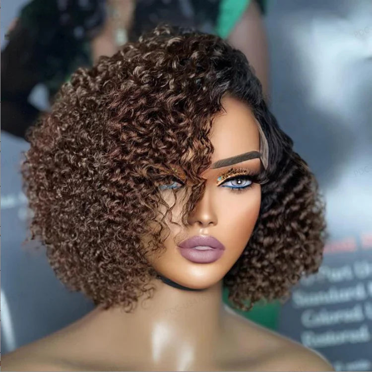 Short Cut Curly Minimalist HD Lace Glueless Side Part Wig