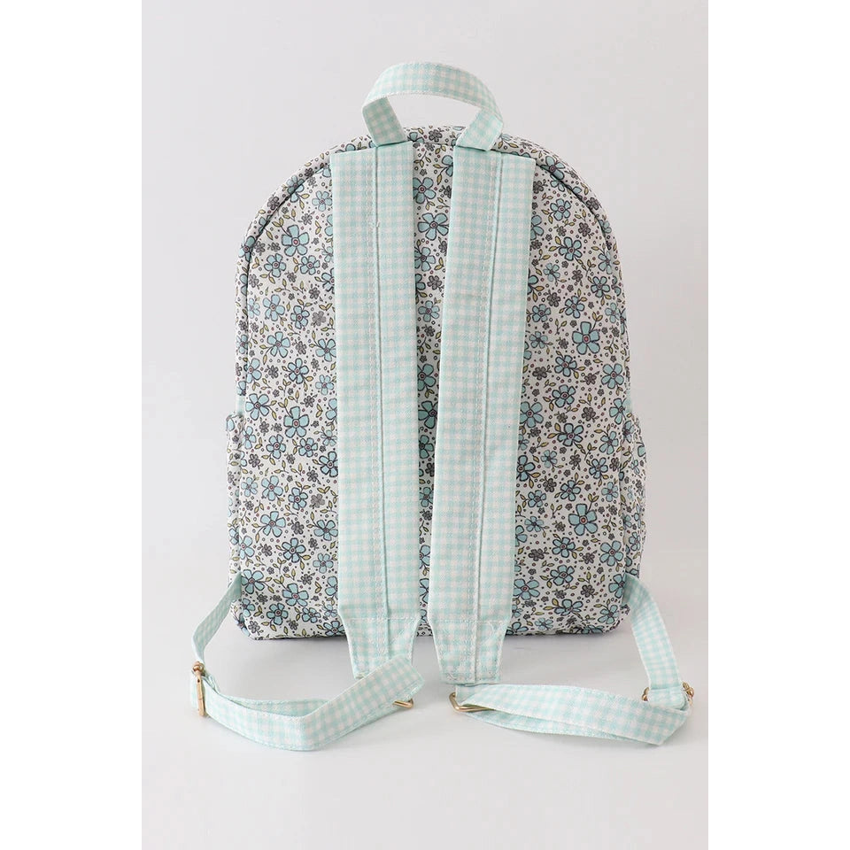 Abby & Evie Green Floral Ruffle Backpack SpadezStore