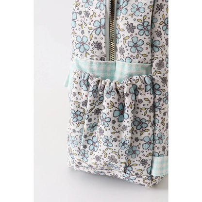 Abby & Evie Green Floral Ruffle Backpack SpadezStore