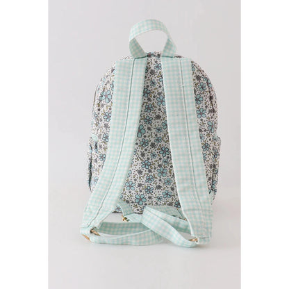 Abby & Evie Green Floral Ruffle Backpack SpadezStore