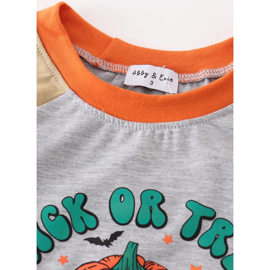 Abby & Evie Halloween Pumpkin Boy Top SpadezStore