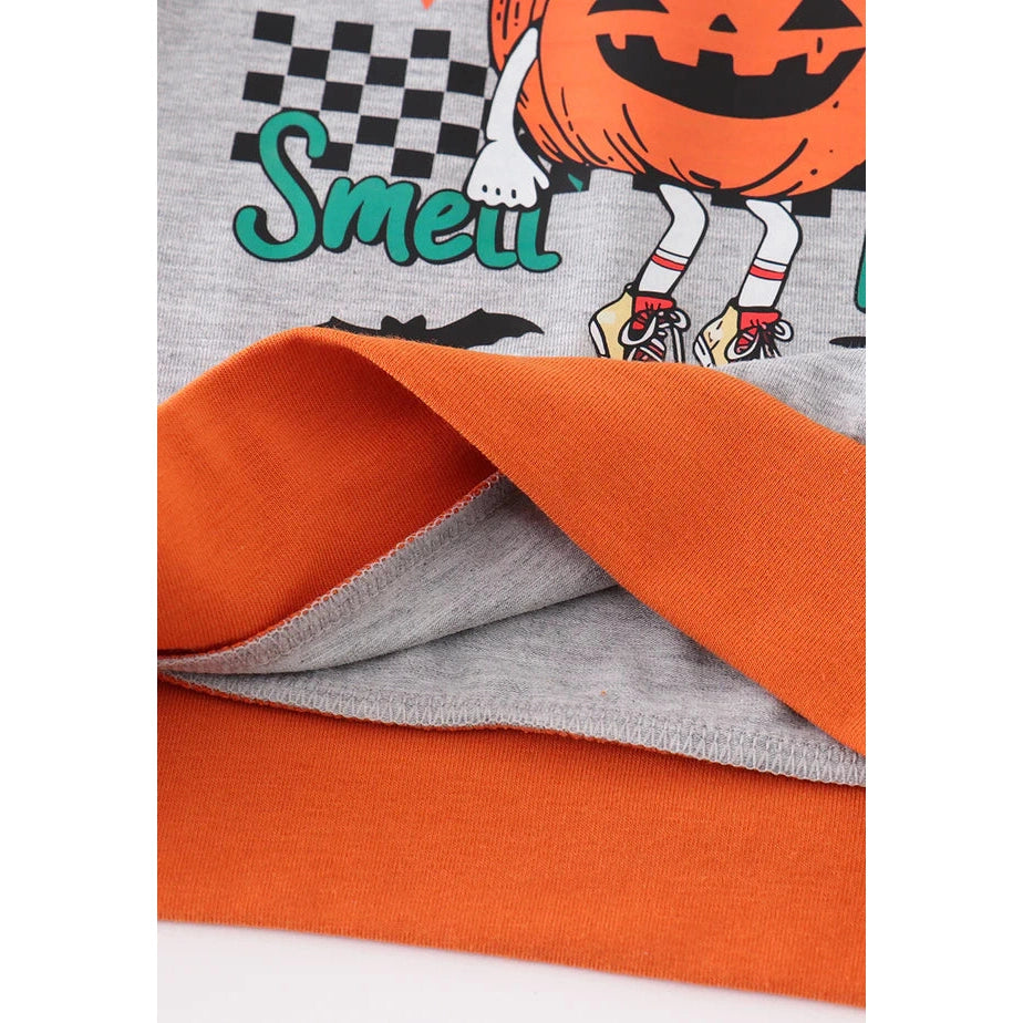 Abby & Evie Halloween Pumpkin Boy Top SpadezStore