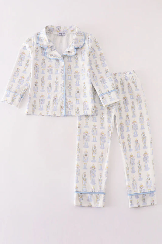 Abby & Evie Blue Nutcracker Print Boy Pajamas MC405672