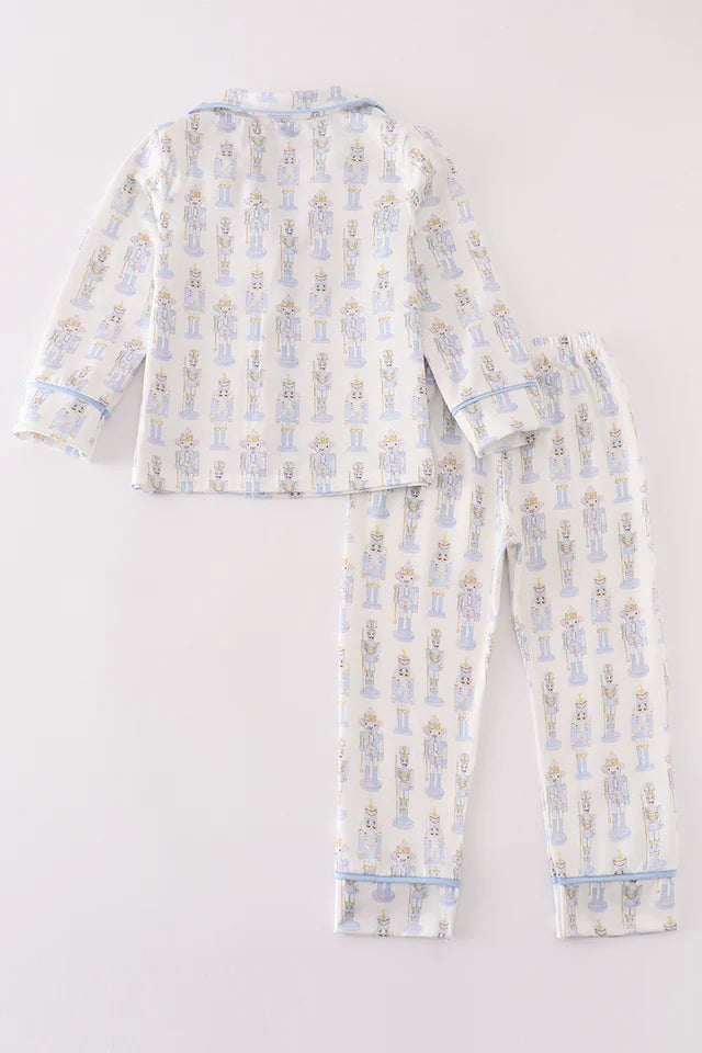 Abby & Evie Blue Nutcracker Print Boy Pajamas MC405672