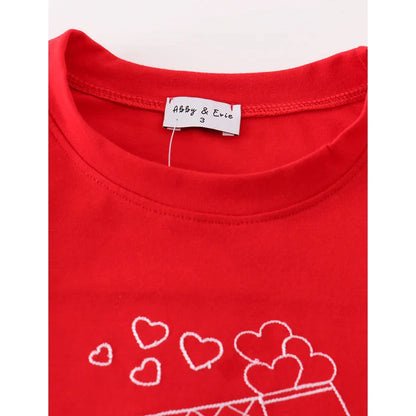 Abby & Evie Red Valentine'day Fire Truck Boy Top SpadezStore