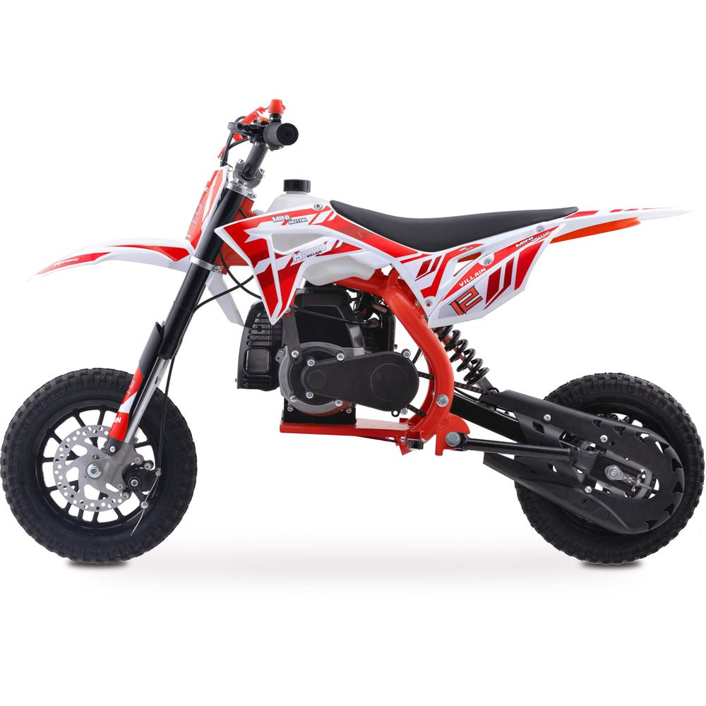 MotoTec Villain 52cc 2-Stroke Kids Gas Dirt Bike SpadezStore