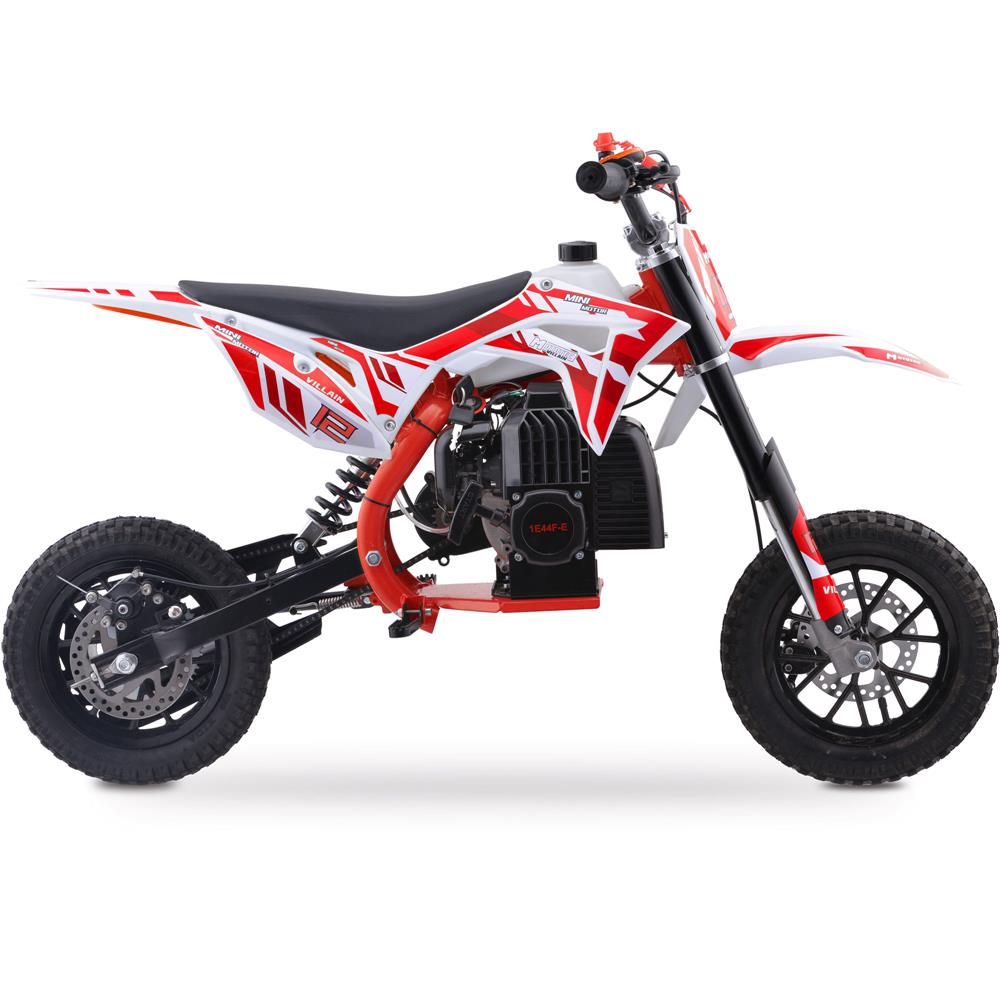 MotoTec Villain 52cc 2-Stroke Kids Gas Dirt Bike SpadezStore