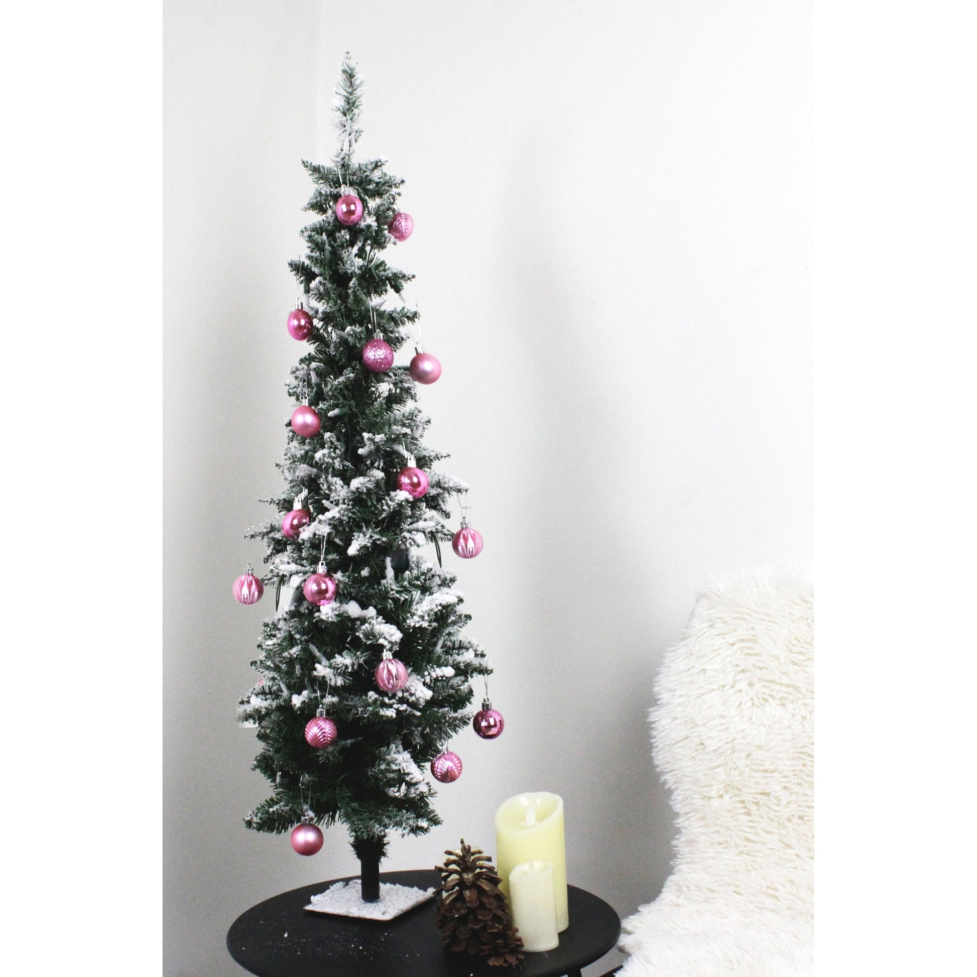 Perfect Holiday 3.5' Snow Flocked Pencil Tree SpadezStore