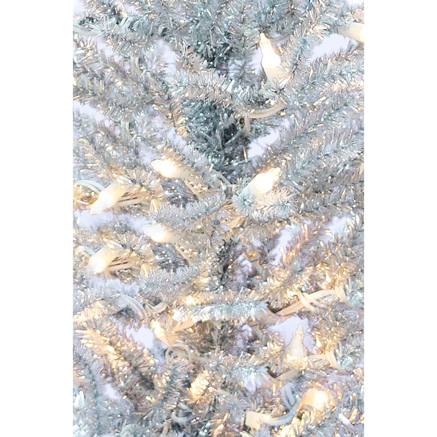 Perfect Holiday 2' Pre-Lit Burlap Base Tinsel Tree SpadezStore