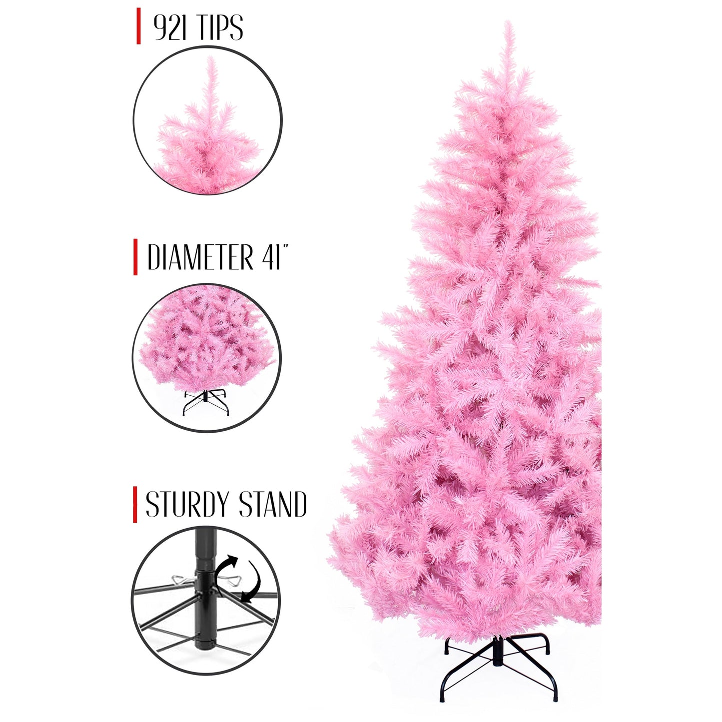 Perfect Holiday 6' Light Pink Norway Pine SpadezStore