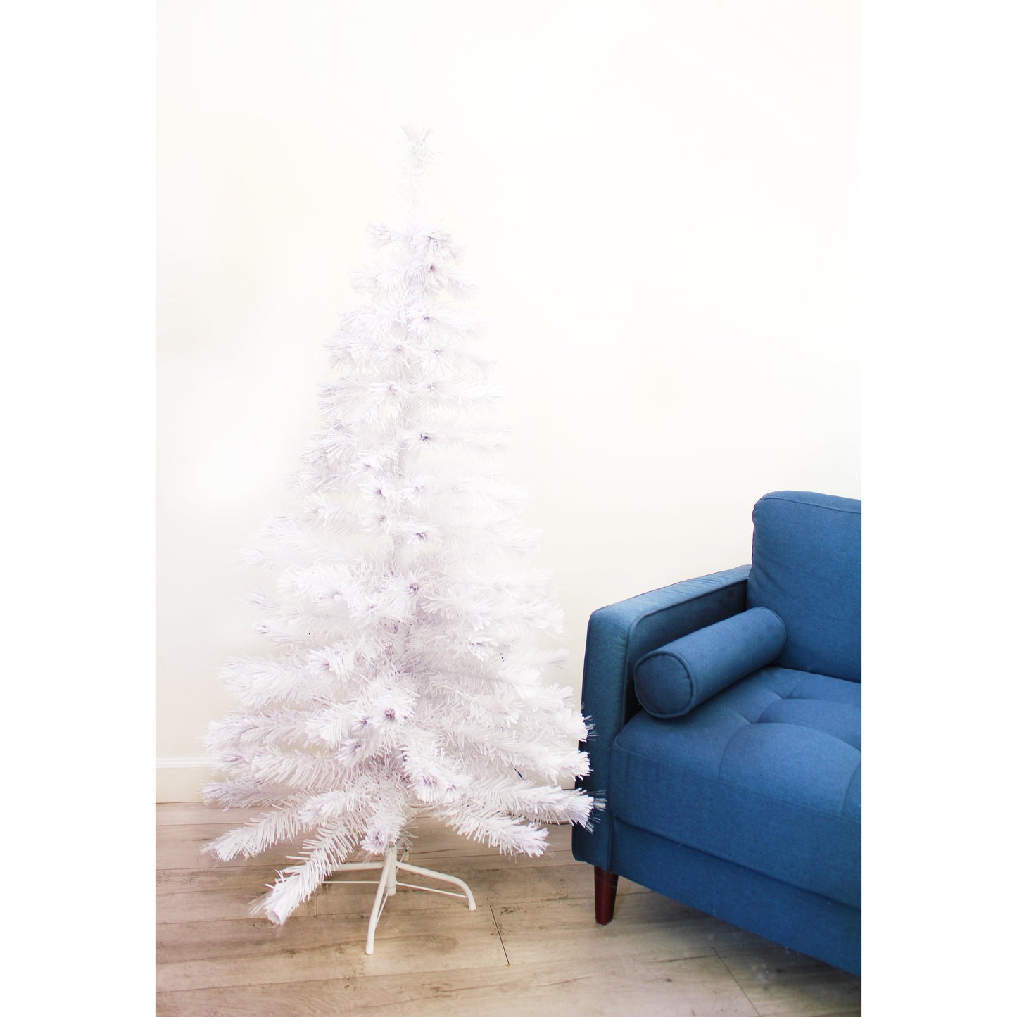 Perfect Holiday 5ft Fiber Christmas Tree, White SpadezStore