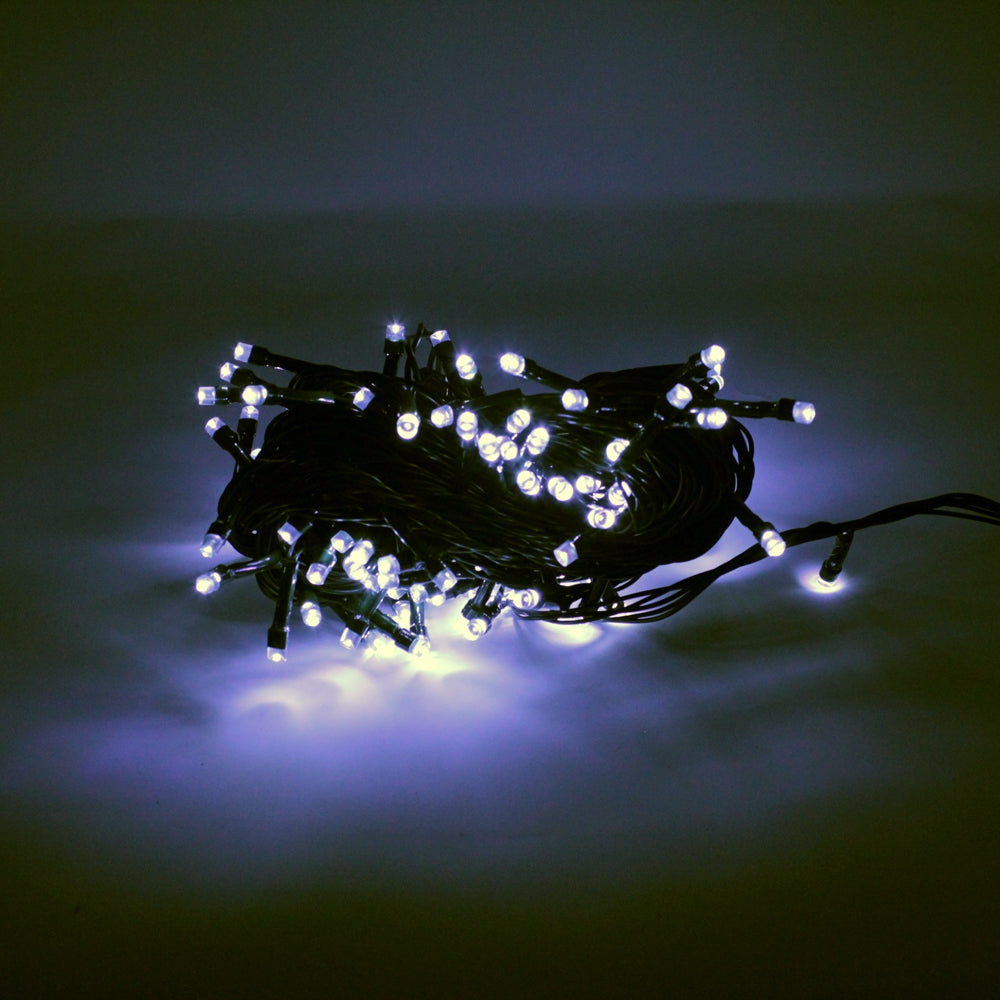 Perfect Holiday 100 LED Multifunction String Light with Green Wire - Plug in SpadezStore