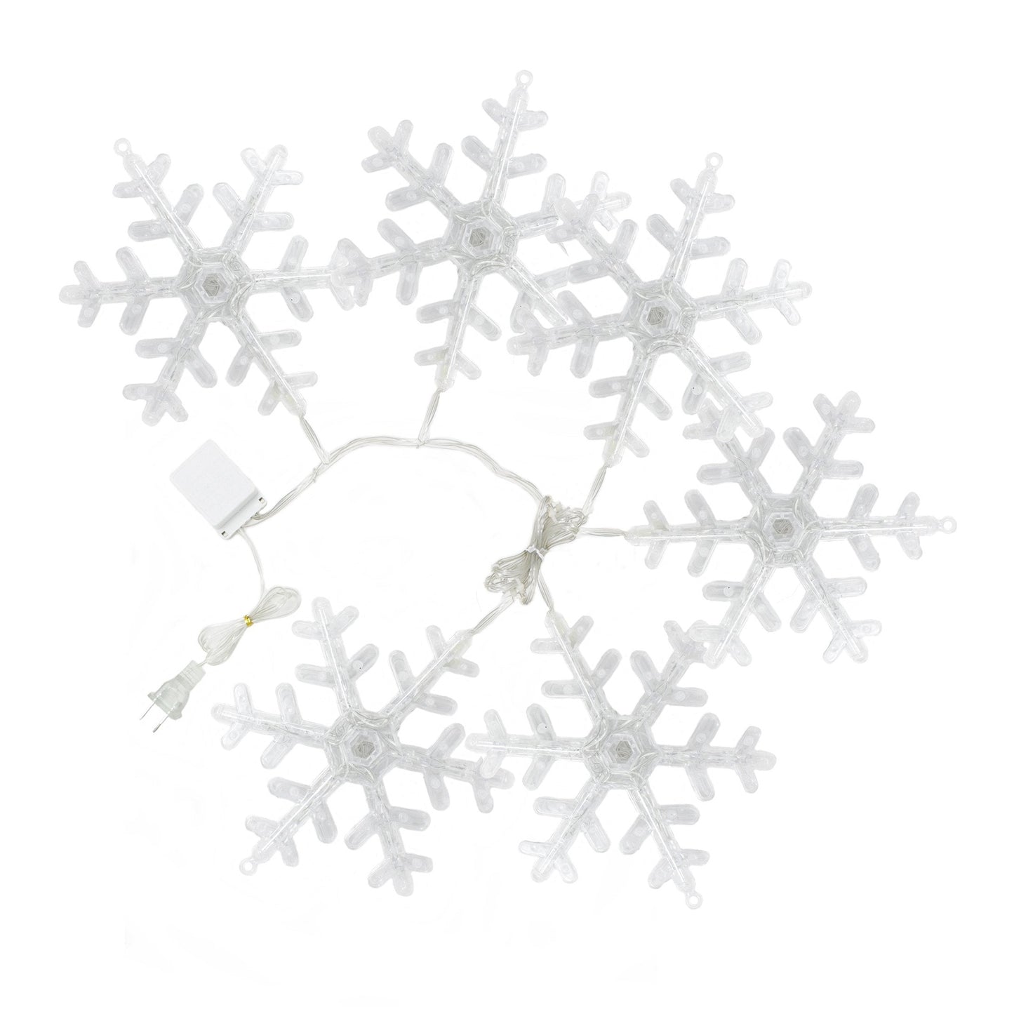 Perfect Holiday 6 LED Snowflake Sparkle String Lights SpadezStore