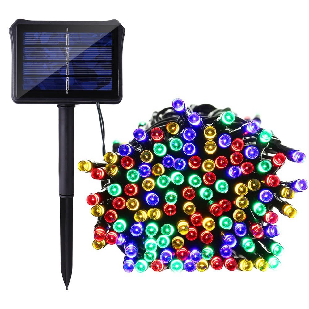 Perfect Holiday 100 LED 32ft Solar Powered Outdoor String Light - Multicolor SpadezStore