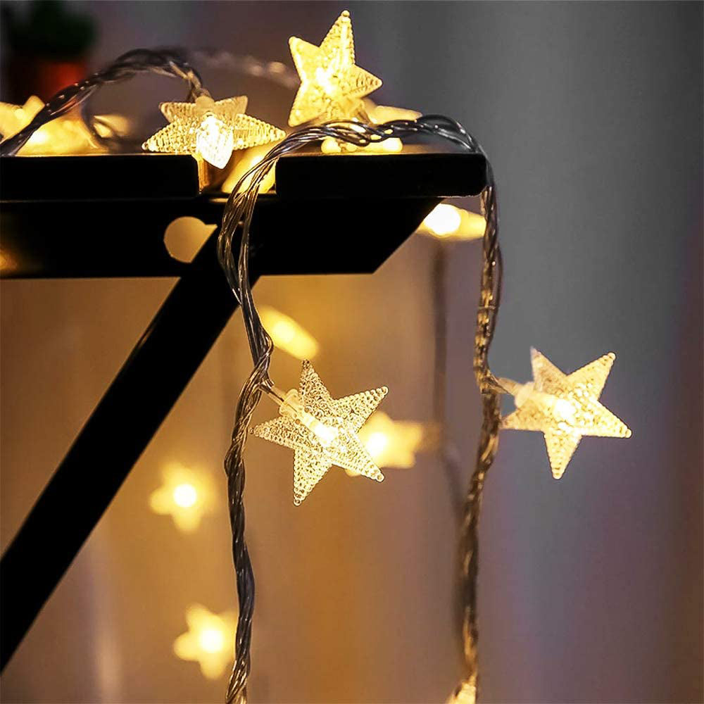 Perfect Holiday 100 LED Solar String Light - Star - Warm White SpadezStore