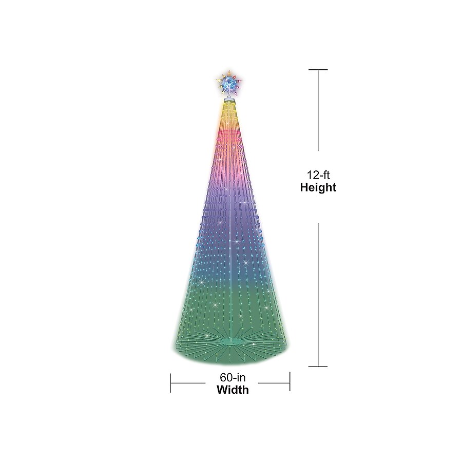 Perfect Holiday 12FT tree light IP44 29V/48W transformer, IR controller + 32button IR remote with 6M lead wire RGB SpadezStore