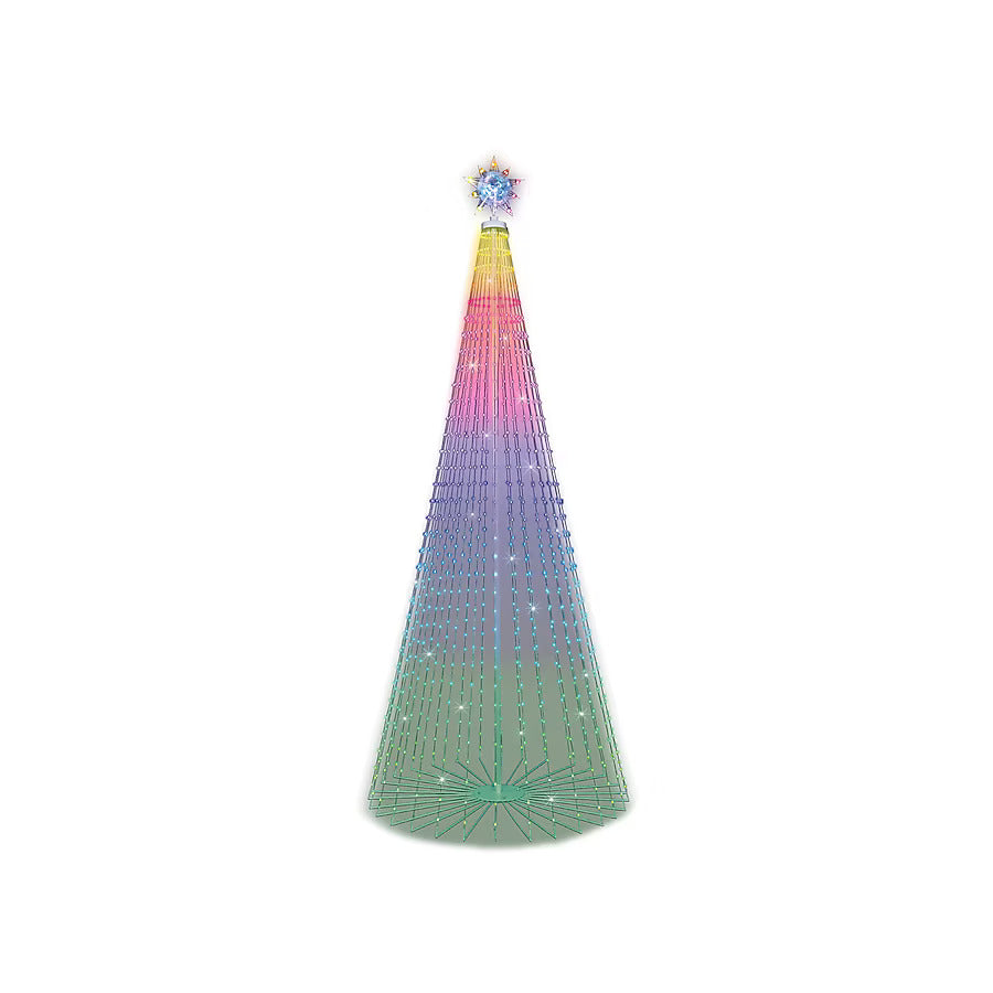 Perfect Holiday 7ft tree light IP44 5V/3A UL transformer, IR controller + 32button IR remote, 10' lead cable RGB SpadezStore