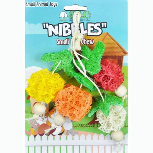 AE Cage Company Nibbles Fruit Bunch Loofah Chew Toy SpadezStore