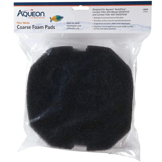 Aqueon Coarse Foam Pads Large for QuietFlow 300 and 400 Canister Filters by Aqueon SpadezStore