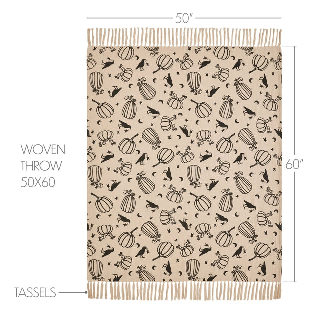 VHC Brands Raven Harvest Throw 50x60 SpadezStore