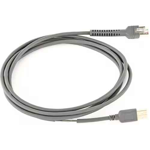 Zebra Cable - Shielded USB: Series A Connector, 7ft. 2.1m , Straight - 7 ft USB Data Transfer Cable for Barcode Scanner - First End: 1 x USB Type A - Male - Shielding - Black - TAA Compliant SpadezStore