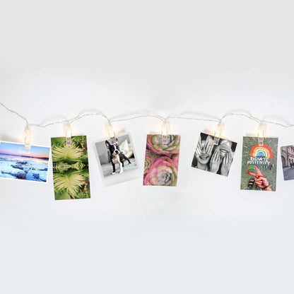 Perfect Holiday 40 LED Large Photo Clip Clear Cable Lights - Plug in SpadezStore