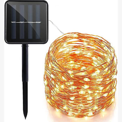 Perfect Holiday 100 LED Microdot Wire Solar Fairy Light 32' - WW SpadezStore